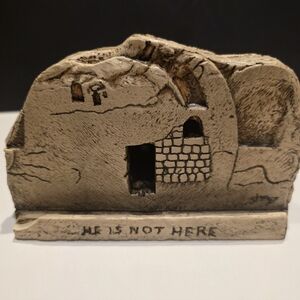 The Garden Tomb Replica Sculpture " He Is Not Here" Jerusalem 6"×4"×3.7"